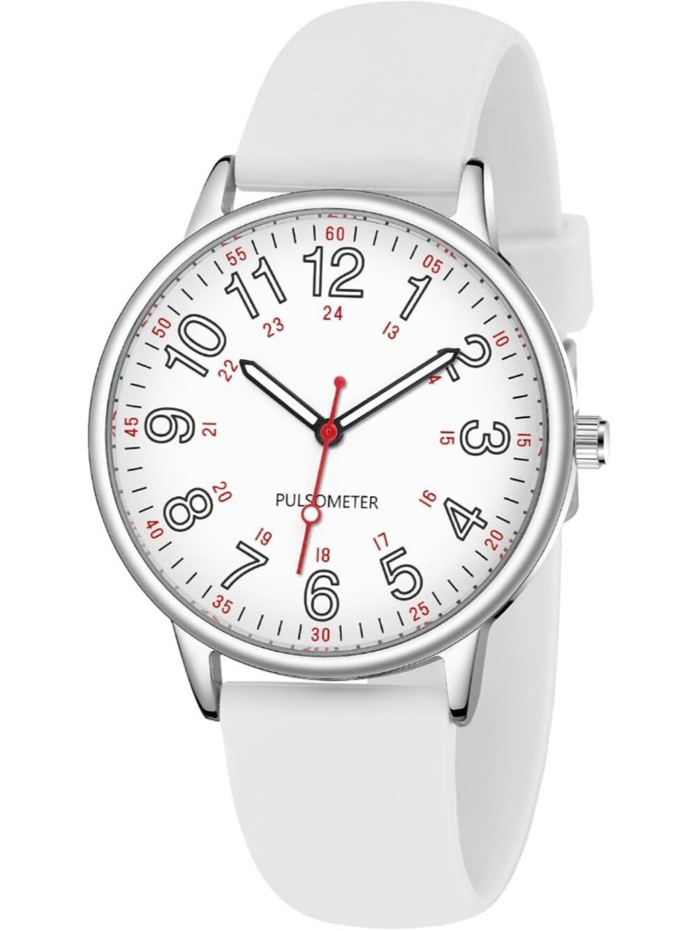 Unisex White Waterproof Analog Luminouse Easy Read Dial Quartz Dress Wrist Watch - Picture 1 of 6